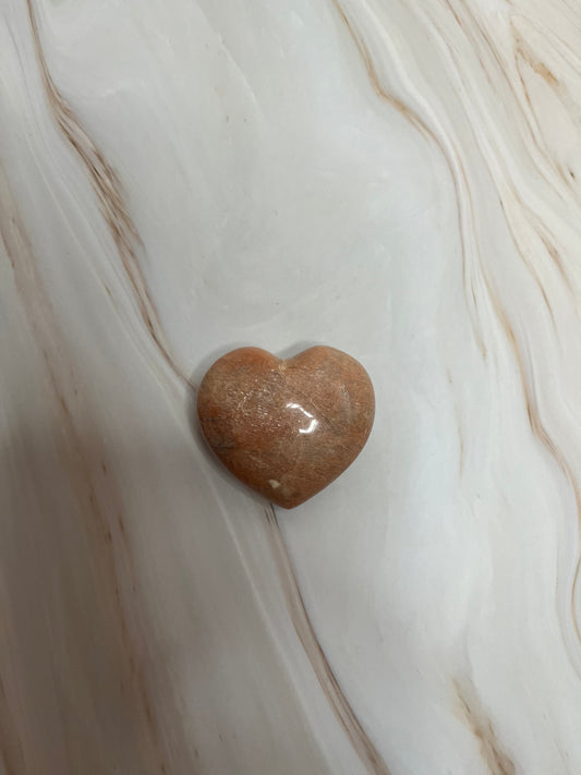 Herz Pfirsich Mondstein